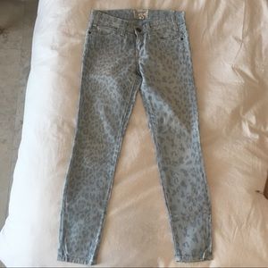 Current/Elliot Stiletto Leopard Jeans 24